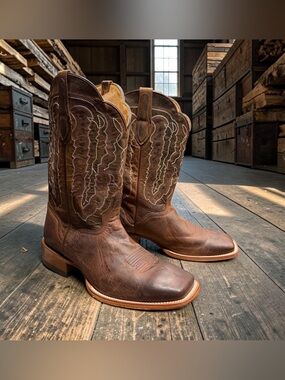 JB DILLON Western Boots Mens 12 EE Brown Goat Leather Cowboy JBM3208